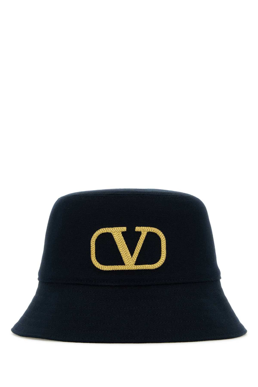 Valentino Garavani Bucket Vlogo-Embroidered Cotton Hat — Navy