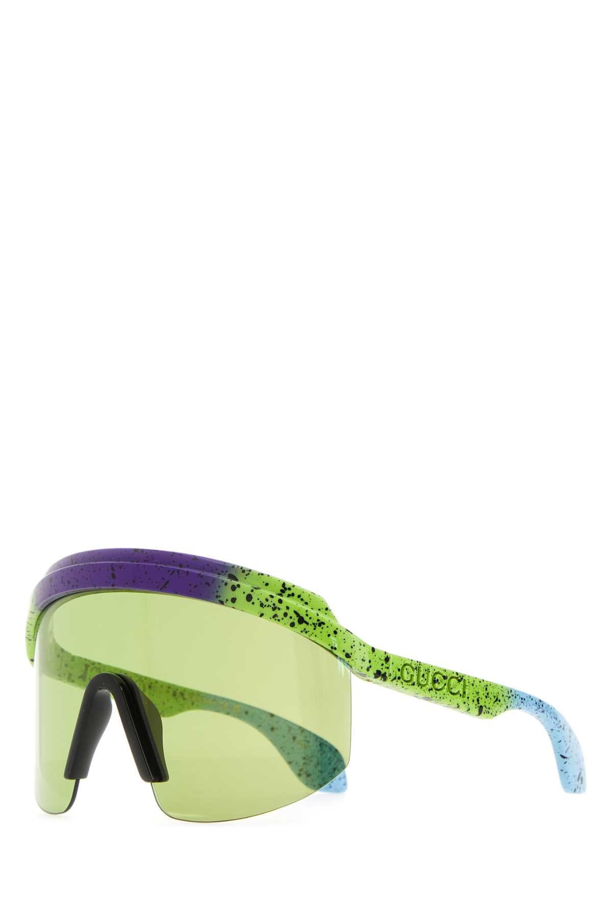 Gucci Gradient Acetate Sunglasses — Green Exterior