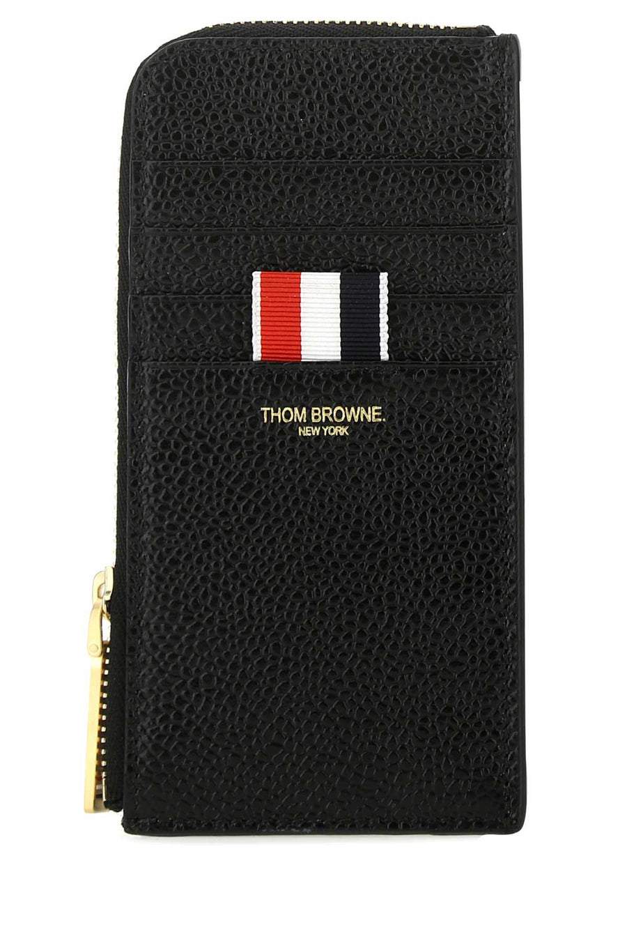 Thom Browne Grained Leather Wallet — Black