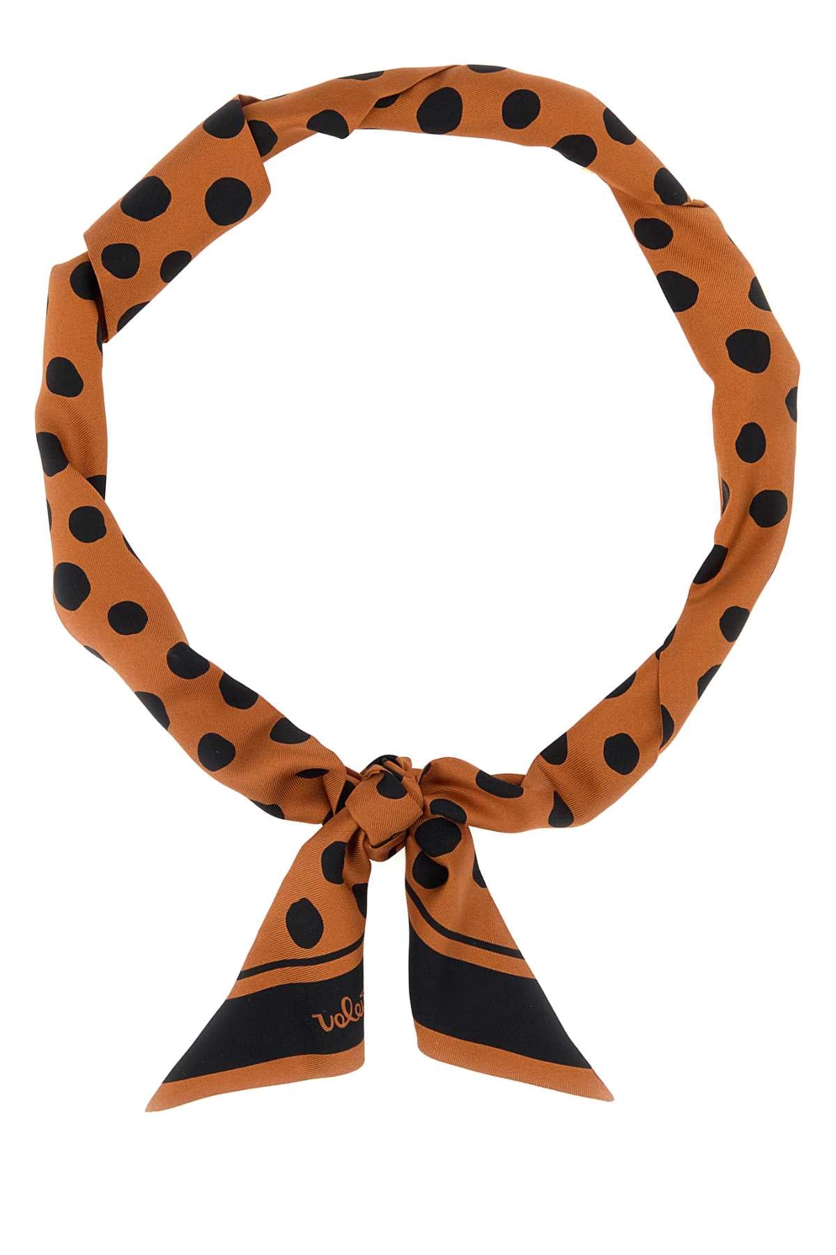 Valentino Garavani Bandeaux Scarf — Orange Exterior: Silk Scarfs