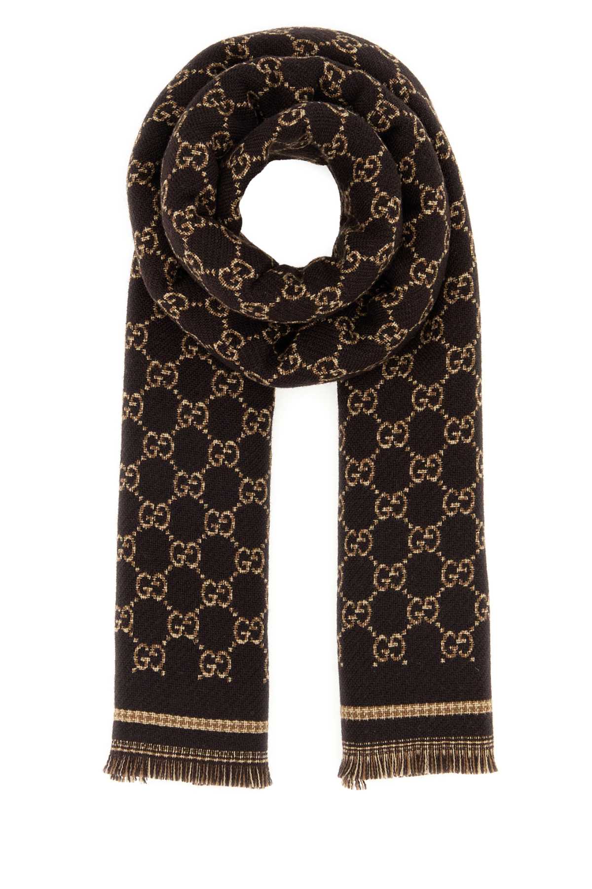 Gucci Stenmix Scarf — Black Exterior: Wool Scarfs