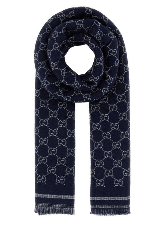 Gucci Stenmix Scarf — Navy Exterior: Wool Scarfs