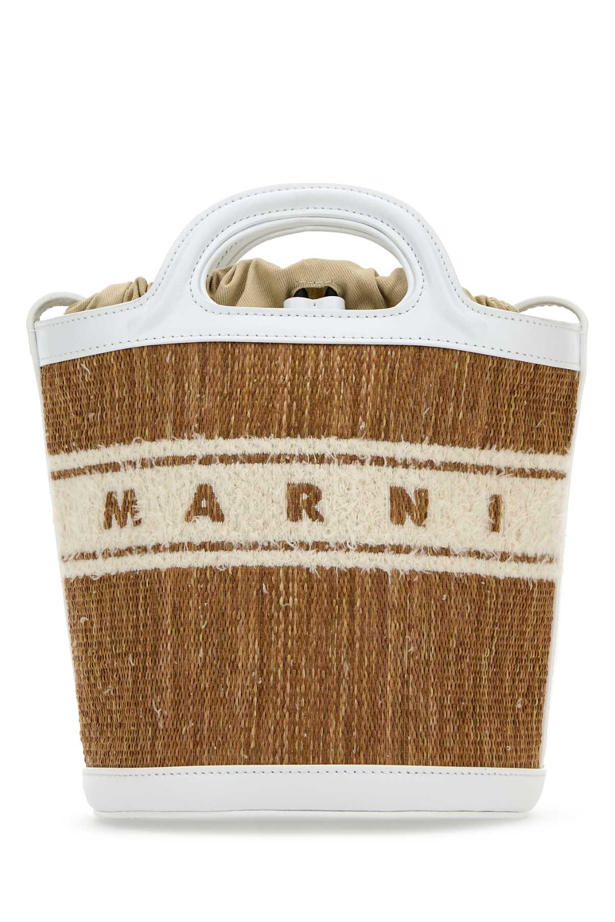 Marni Tropicalia Bucket Bag — Beige