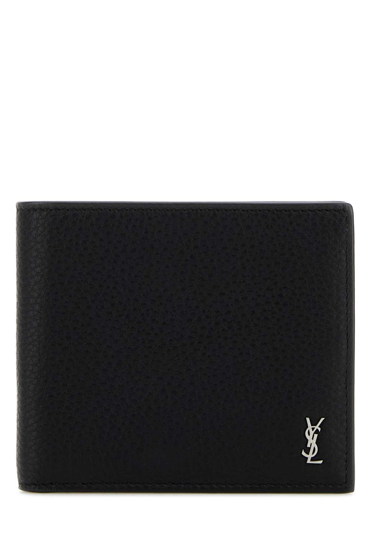 Saint Laurent Leather Wallet — Black
