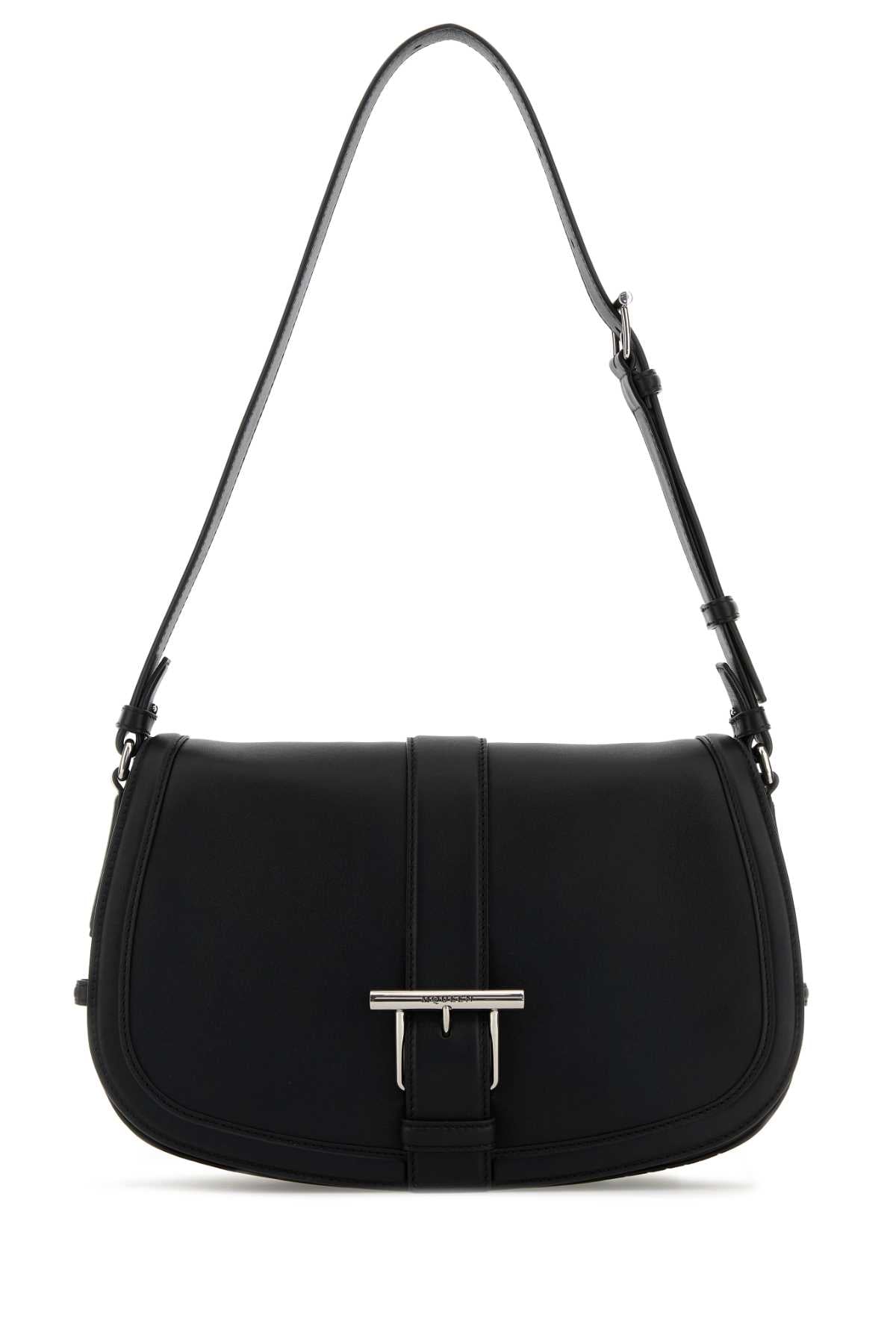 Alexander Mcqueen T-Bar Satchel Shoulder Bag — Black Large