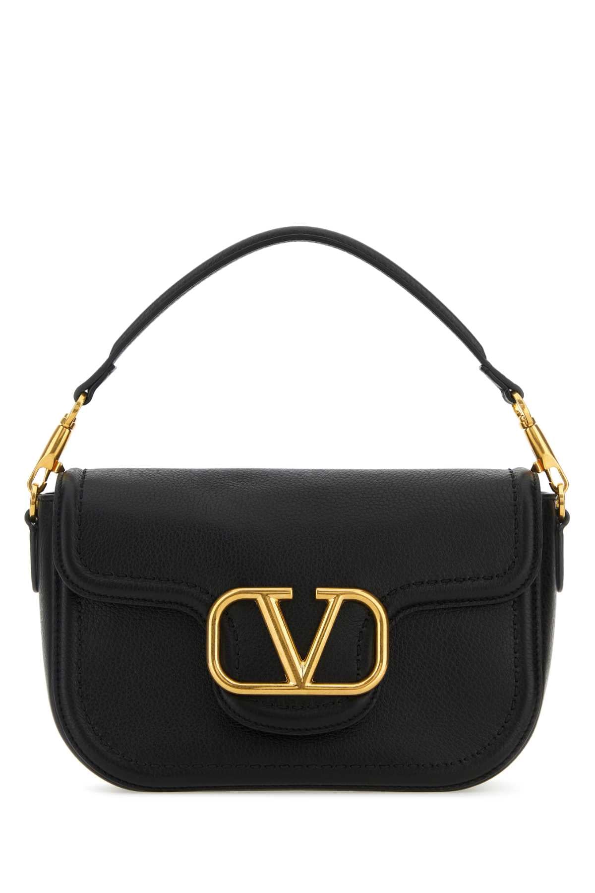 Valentino Garavani Shoulder Bag — Black Calf Leather - Bos Taurus