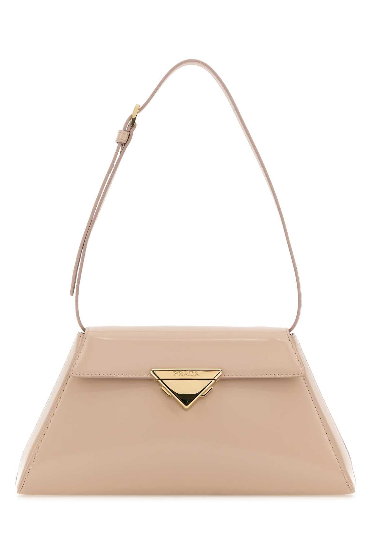 Prada Vitello Leather Shoulder Bag — Pink