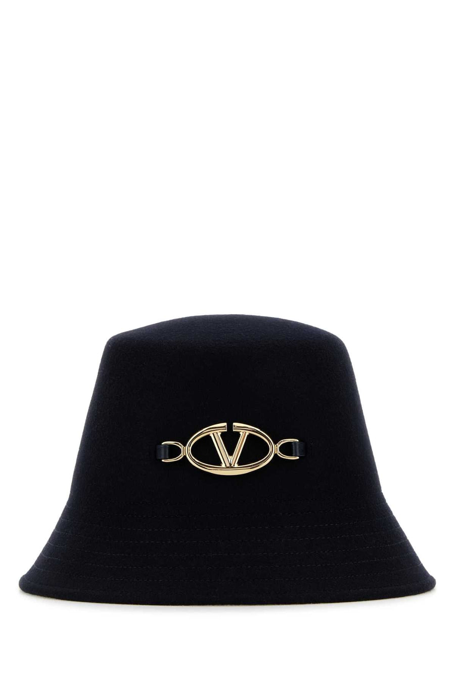 Valentino Garavani Bucket Wool Felt Hat — Navy