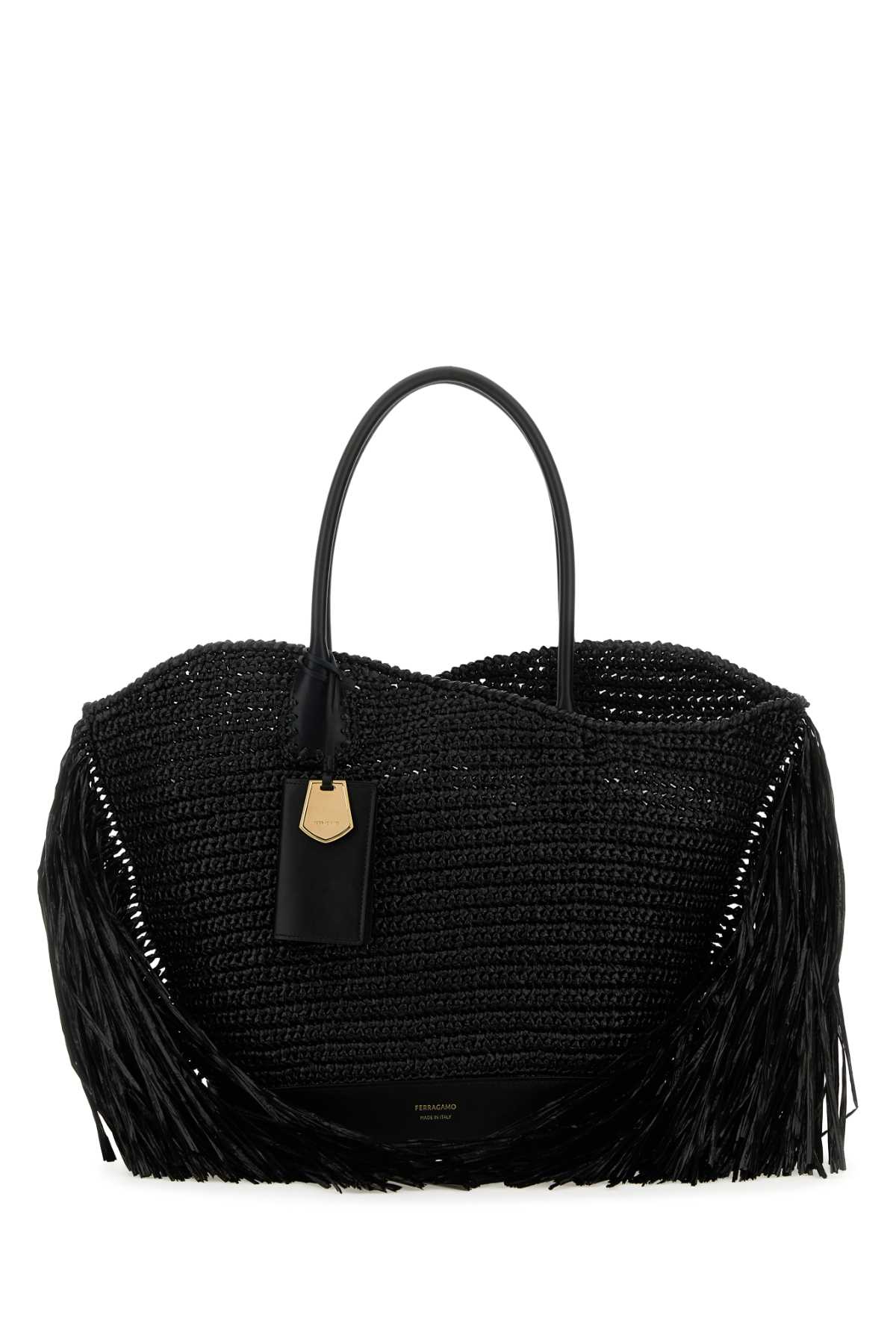Ferragamo Cout Tote Bag — Black