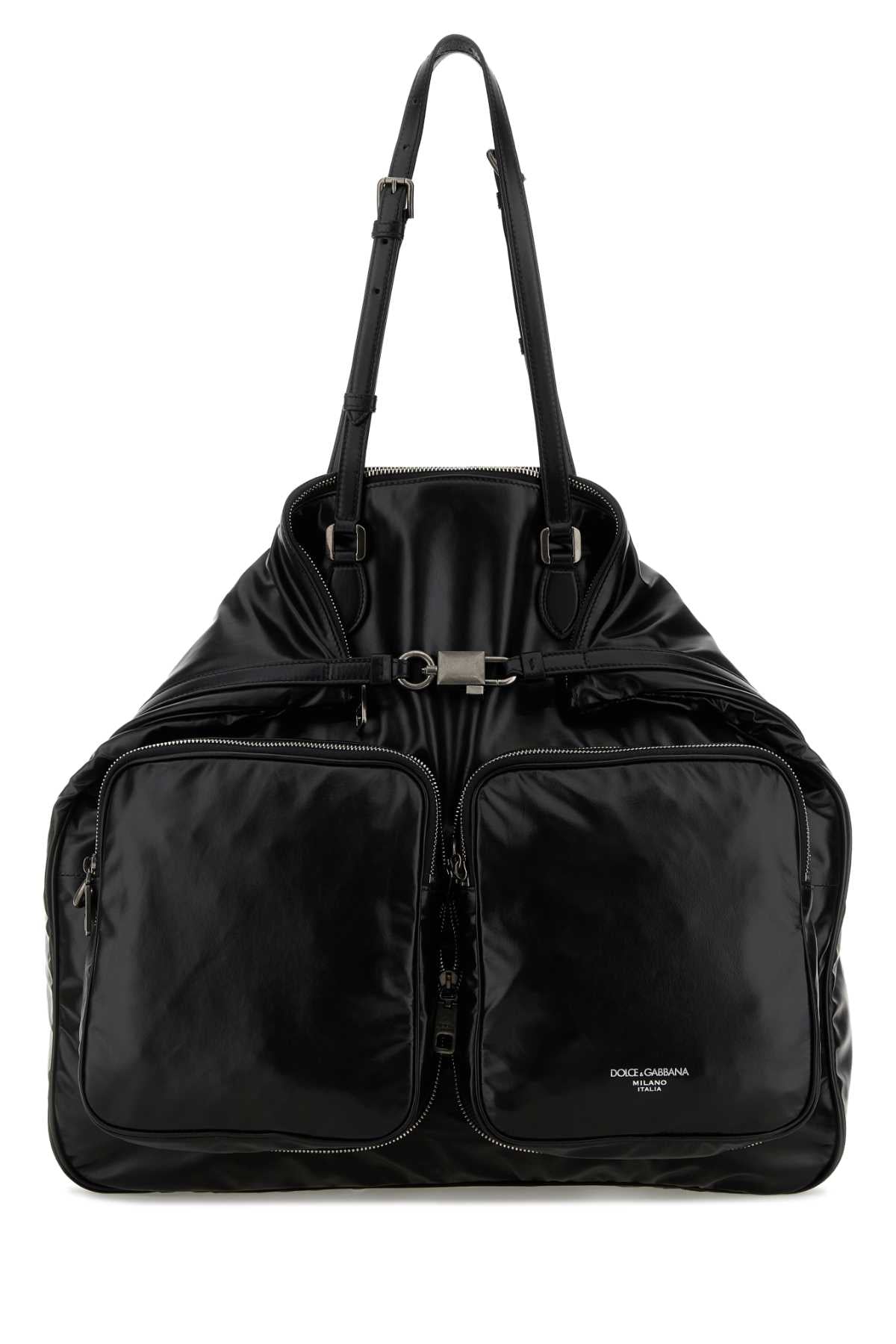 Dolce & Gabbana Vitello Leather Shoulder Bag — Black