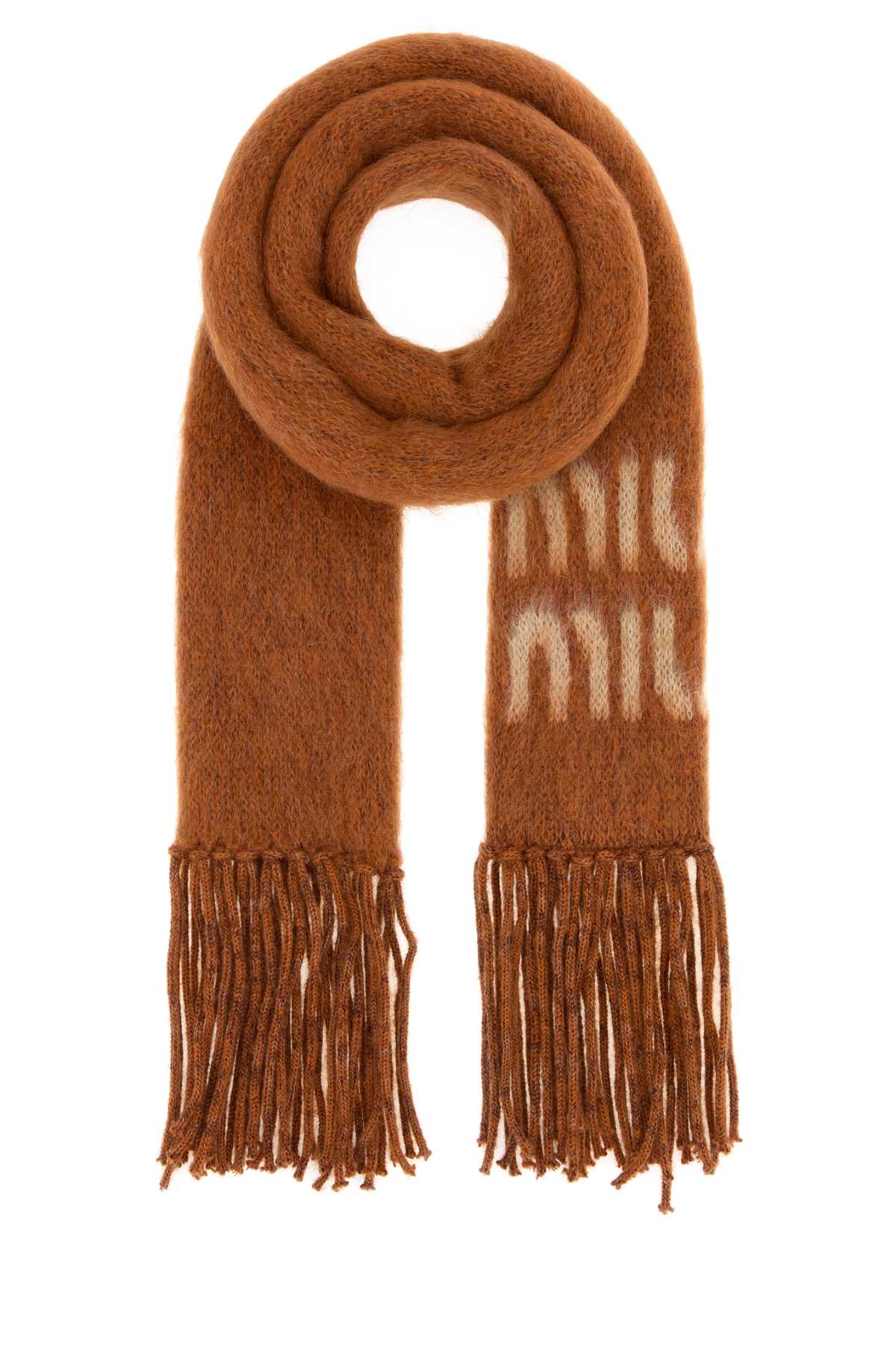 Miu Miu Mohair Blend Scarf — Orange Exterior: Nylon Wool Scarfs