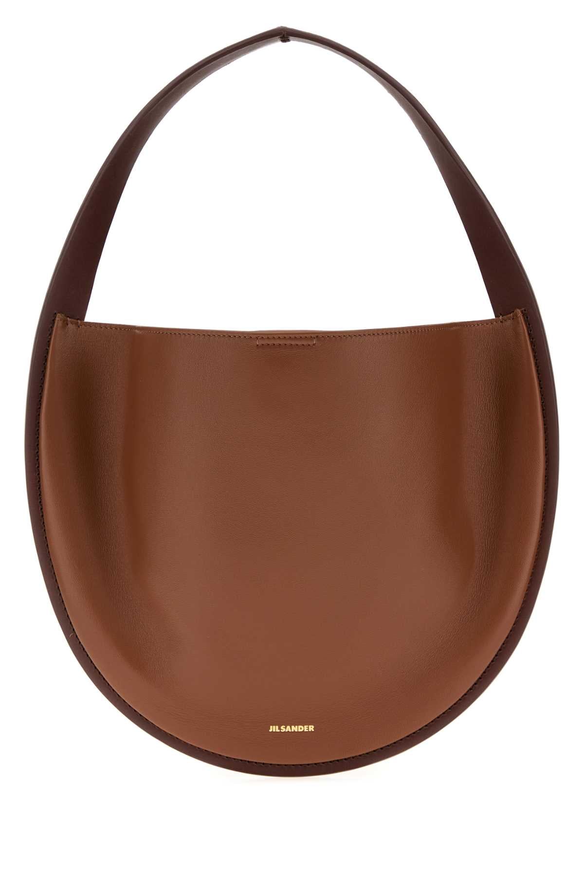 Jil Sander Pivot Hobo Bag — Brown