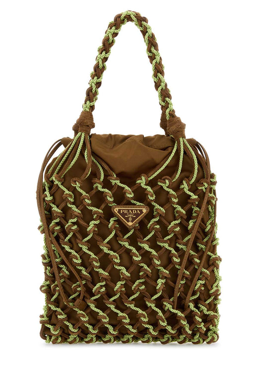 Prada Shoulder Bag — Brown Recycledpolyamide-calfleather