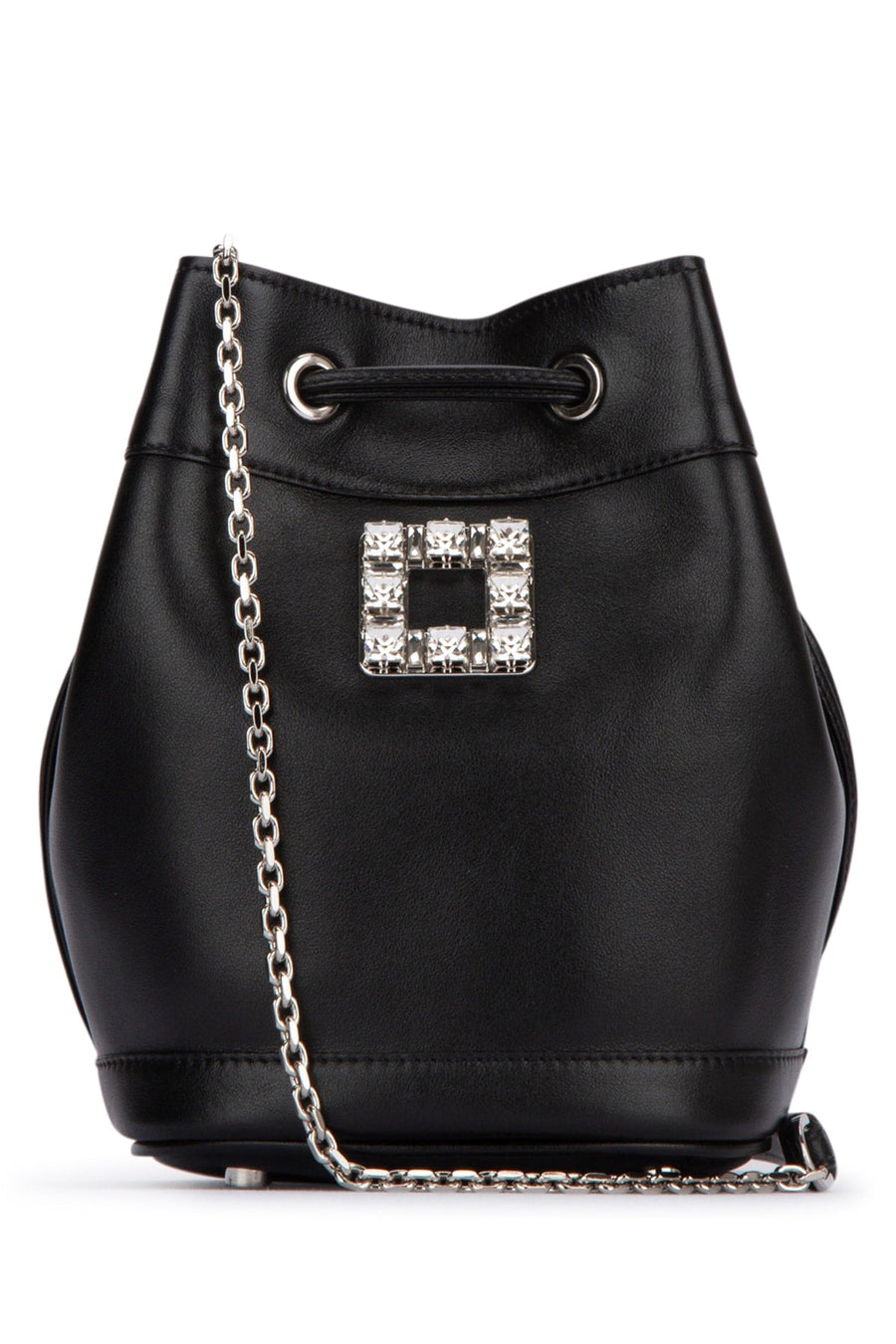 Roger Vivier Bucket Bag — Black Calfskin Fgl