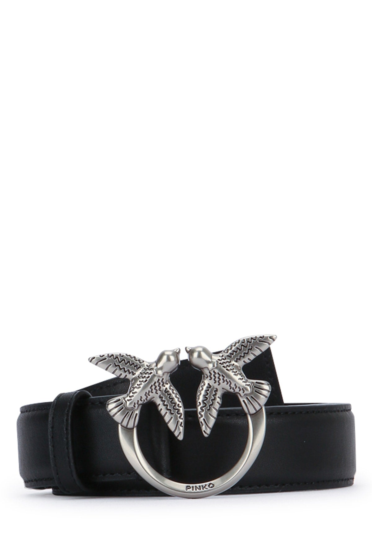 Pinko Belt — Black Leather