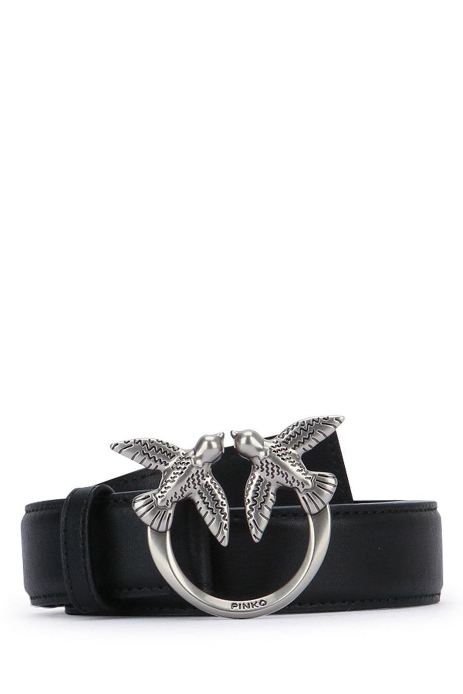 Pinko Belt — Black Leather