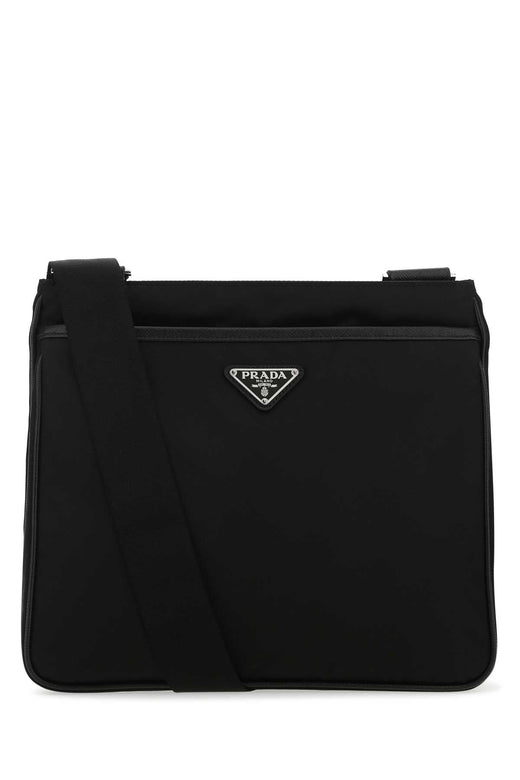 Prada Re-Nylon Crossbody Bag — Black Poliammidericiclata-vitello