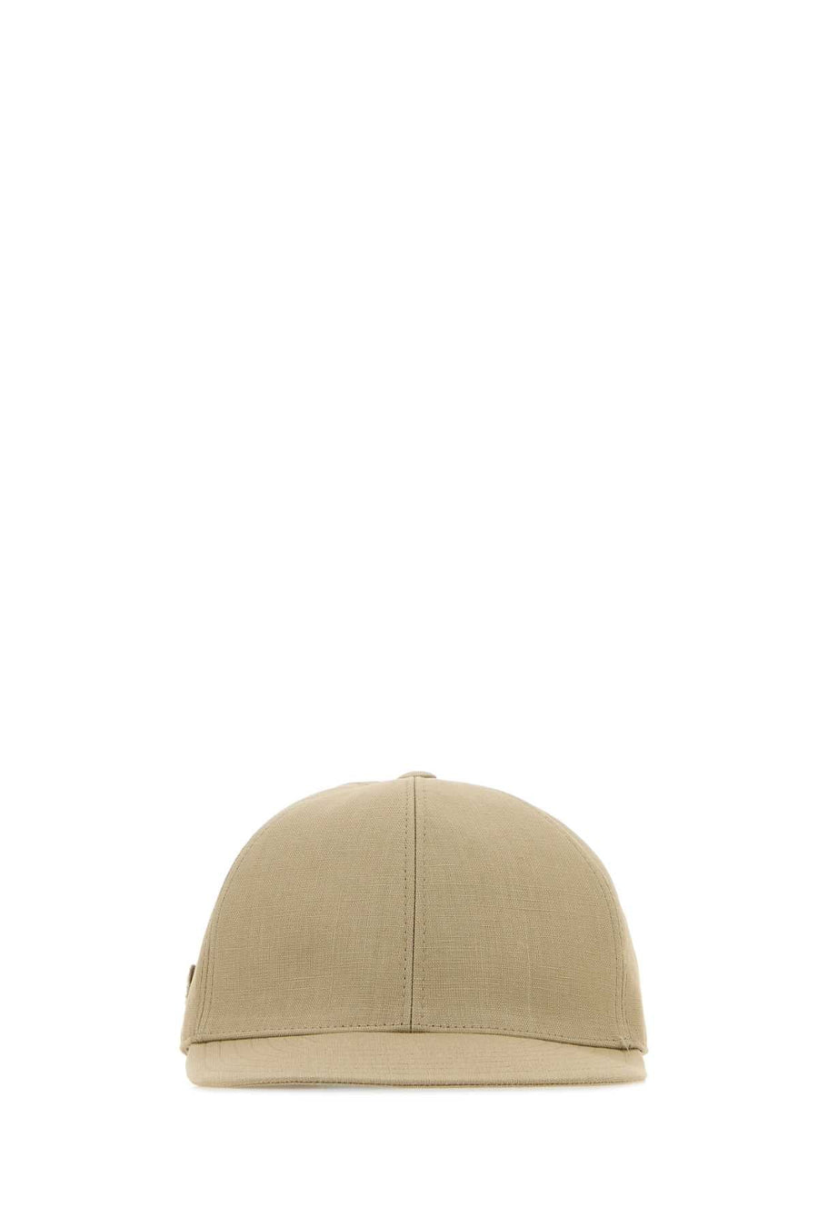 Prada Hat Linen Baseball Cap — Beige Exterior: Caps