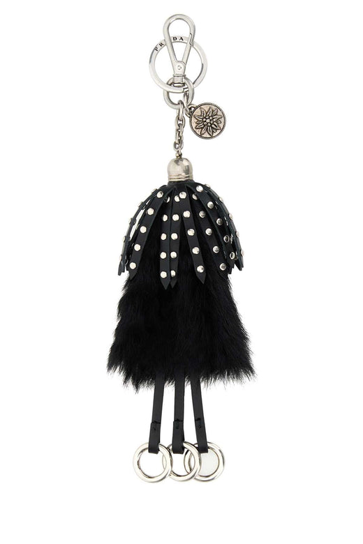 Prada Key Case — Black Acciaio-vitello-bos Taurus Keychains