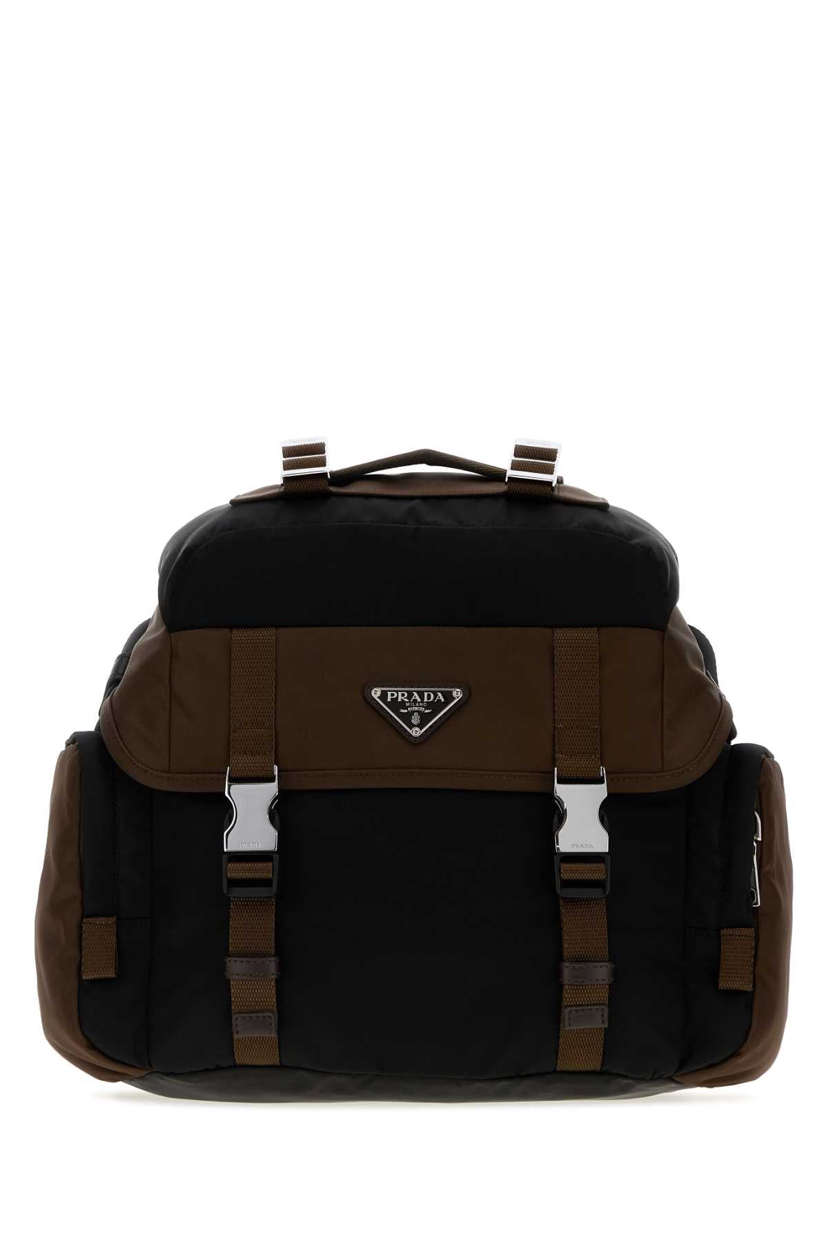 Prada Tessuto Crossbody Bag — Black