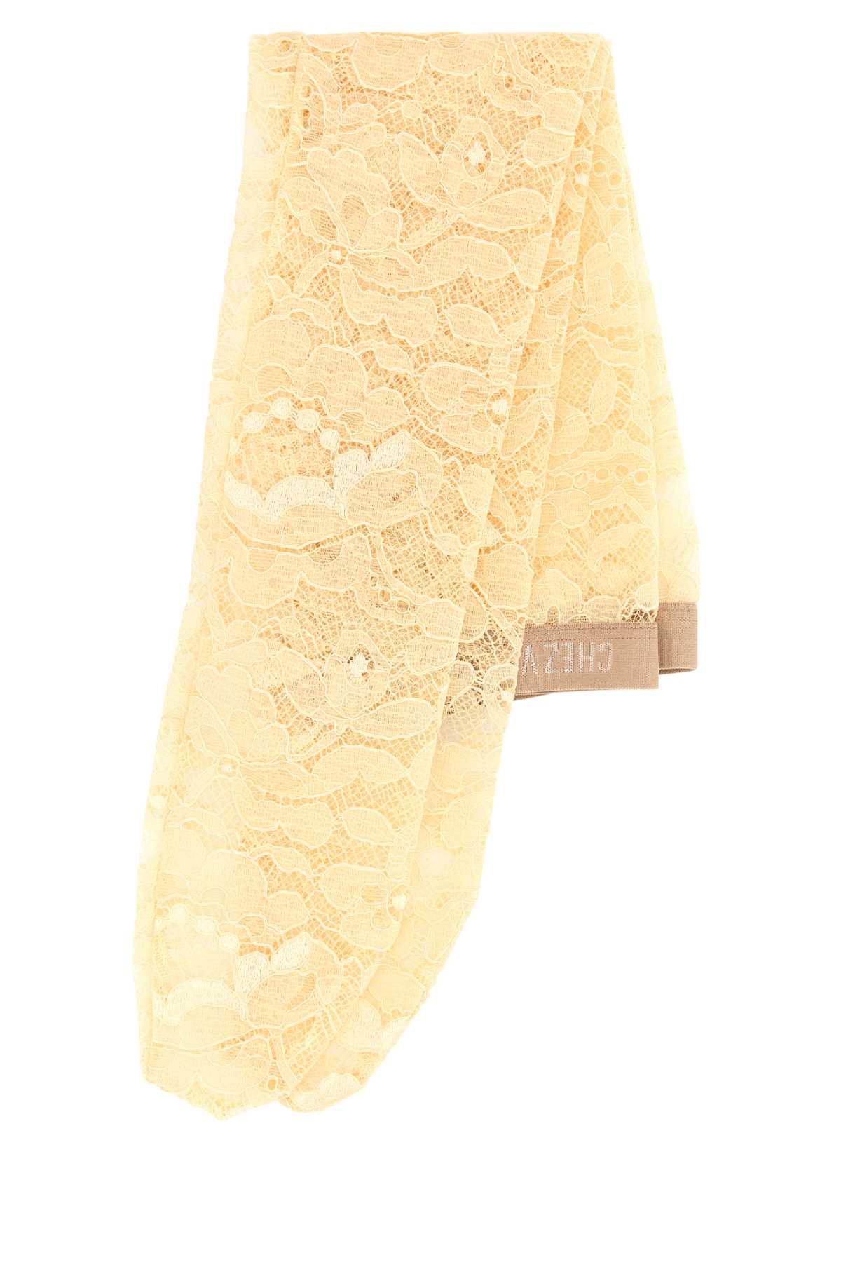 Valentino Garavani Pizzo Socks — Beige Glove