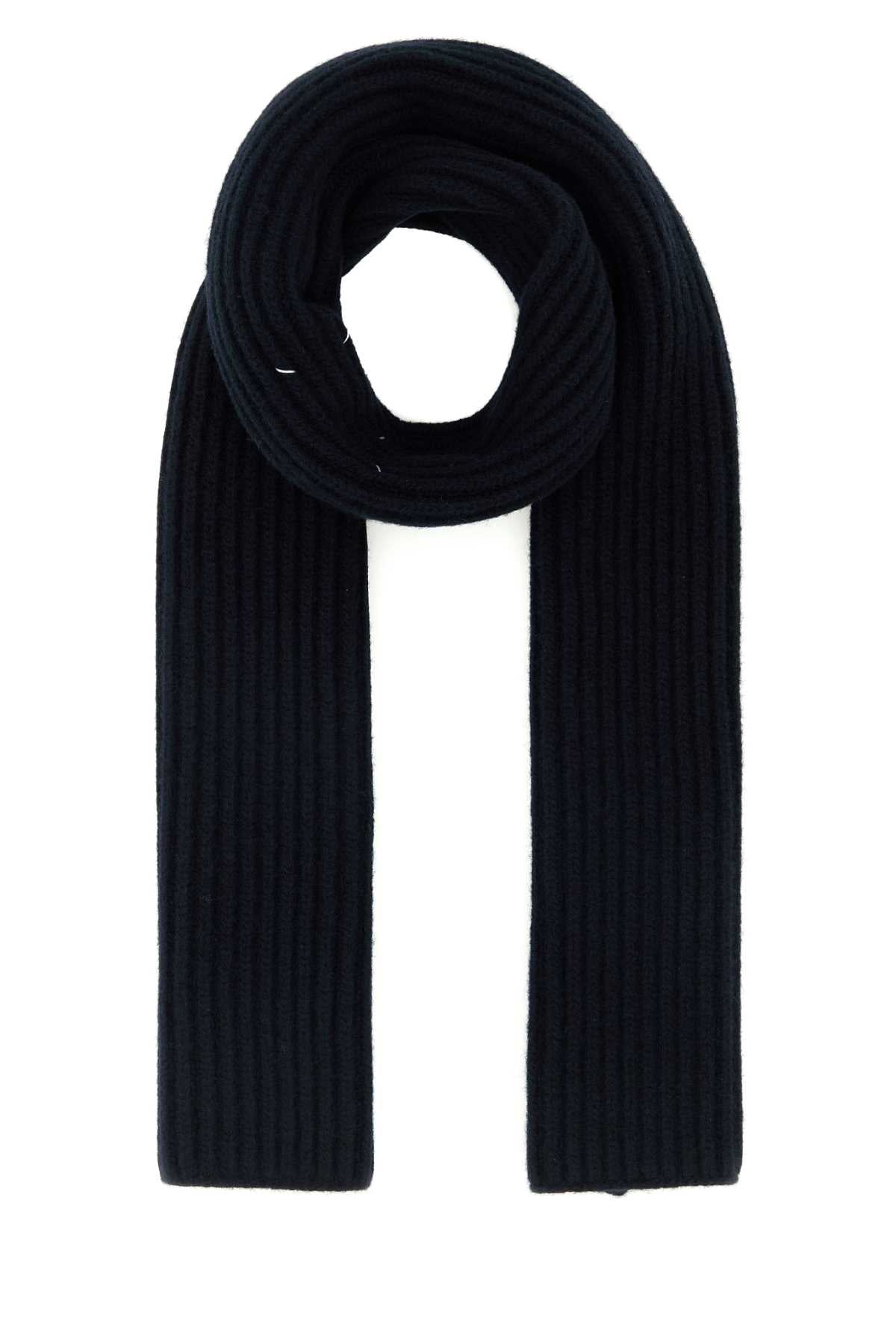Maison Margiela Virgin Wool Scarf — Navy Exterior: Scarfs