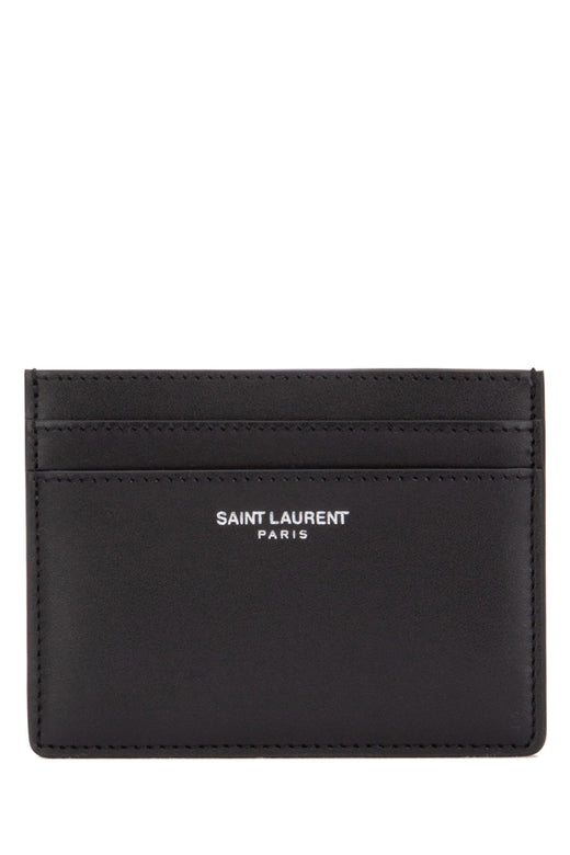 Saint Laurent Calf Skin Card Case — Black Cases