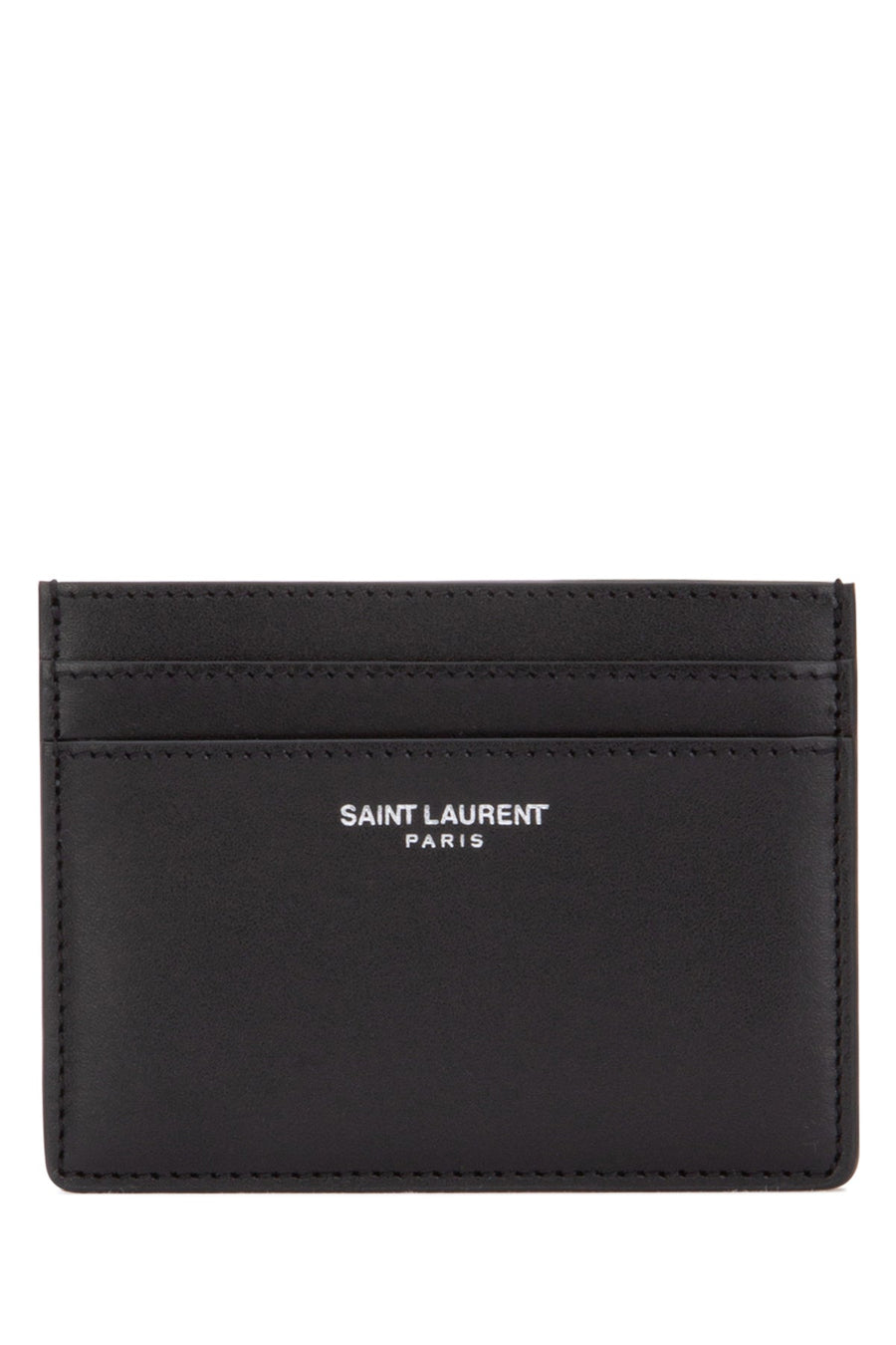 Saint Laurent Calf Skin Card Case — Black Cases