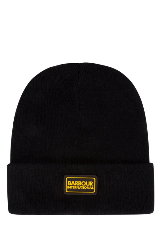 Barbour Kids Boys Ribbed Knit Beanie — Black Wool Blend Beanies