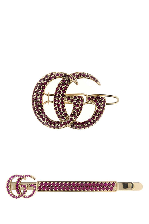 Gucci Gg Marmont Hair Clips — Gold Pins Claws &