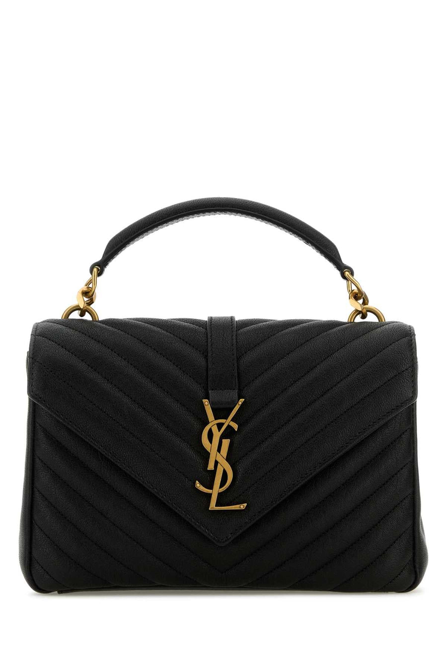 Saint Laurent College Top Handle Bag — Black