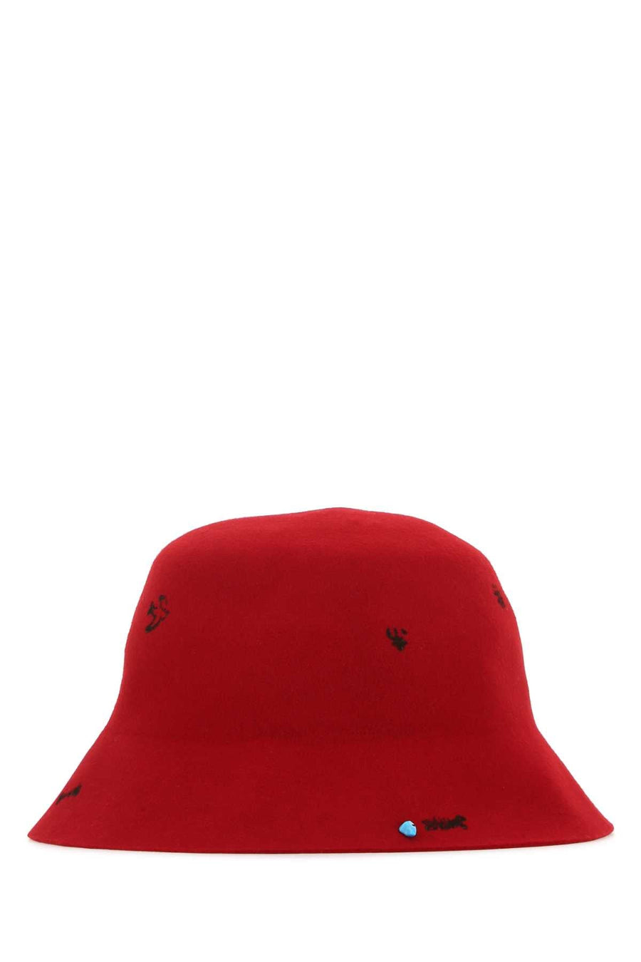 Superduper Bucket Hat — Red Exterior: Wool