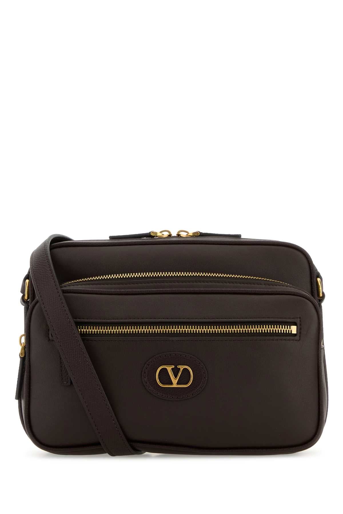 Valentino Garavani Camera Case Crossbody Bag — Brown Calf Leather - Bos Taurus