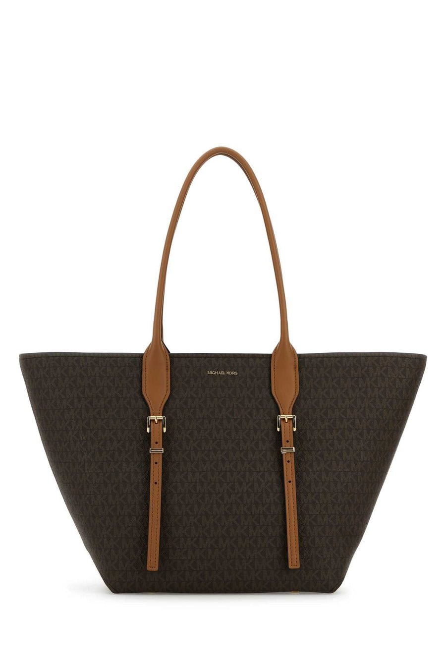 Michael By Kors Buckle Tote Bag — Brown