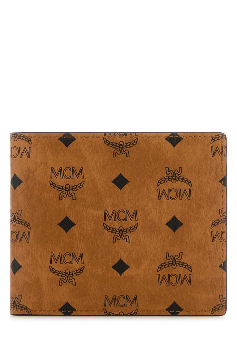 Mcm Visetos Wallet — Cognac Exterior: Fabric