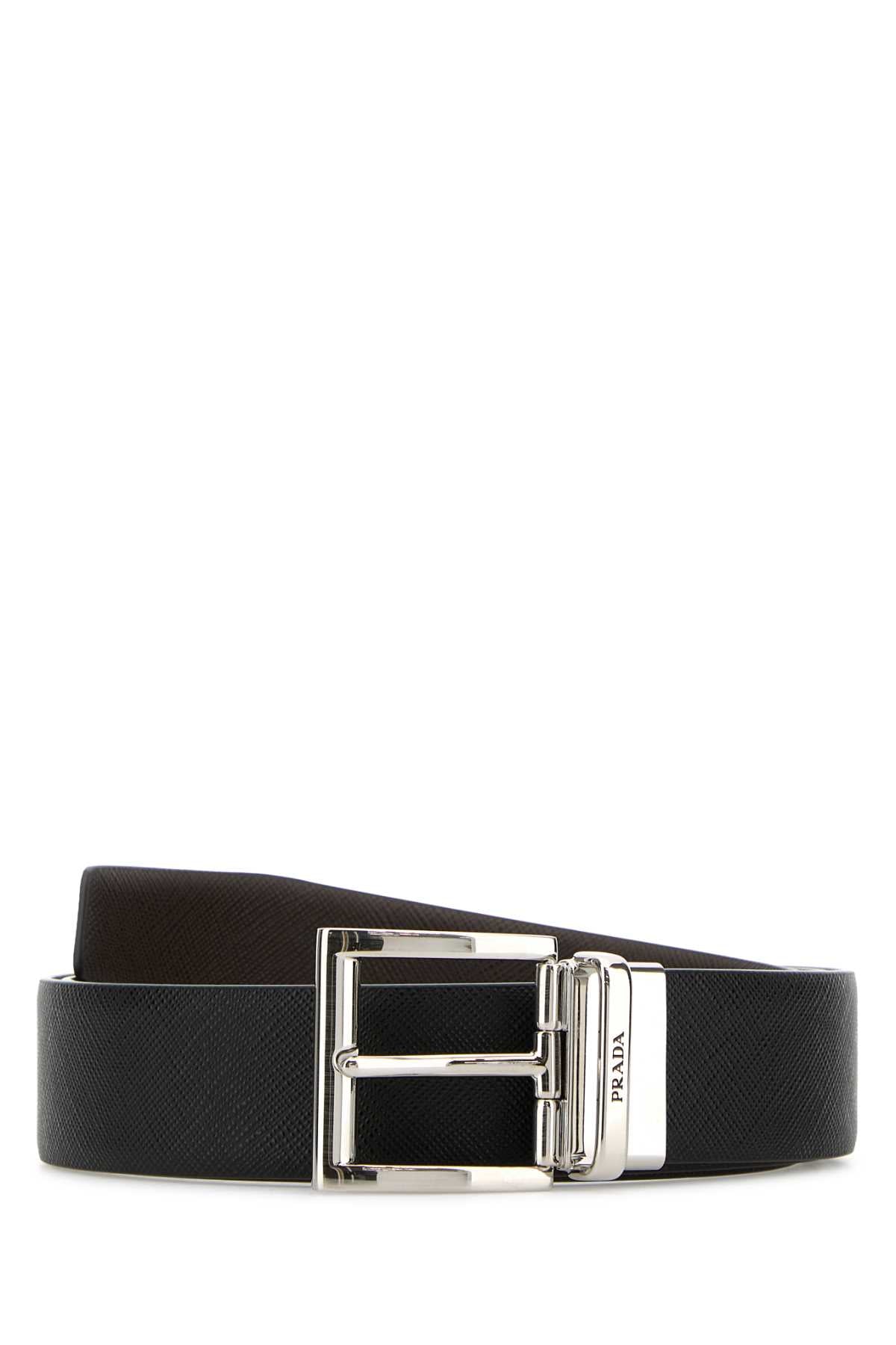 Prada Belt — Black Calfleather