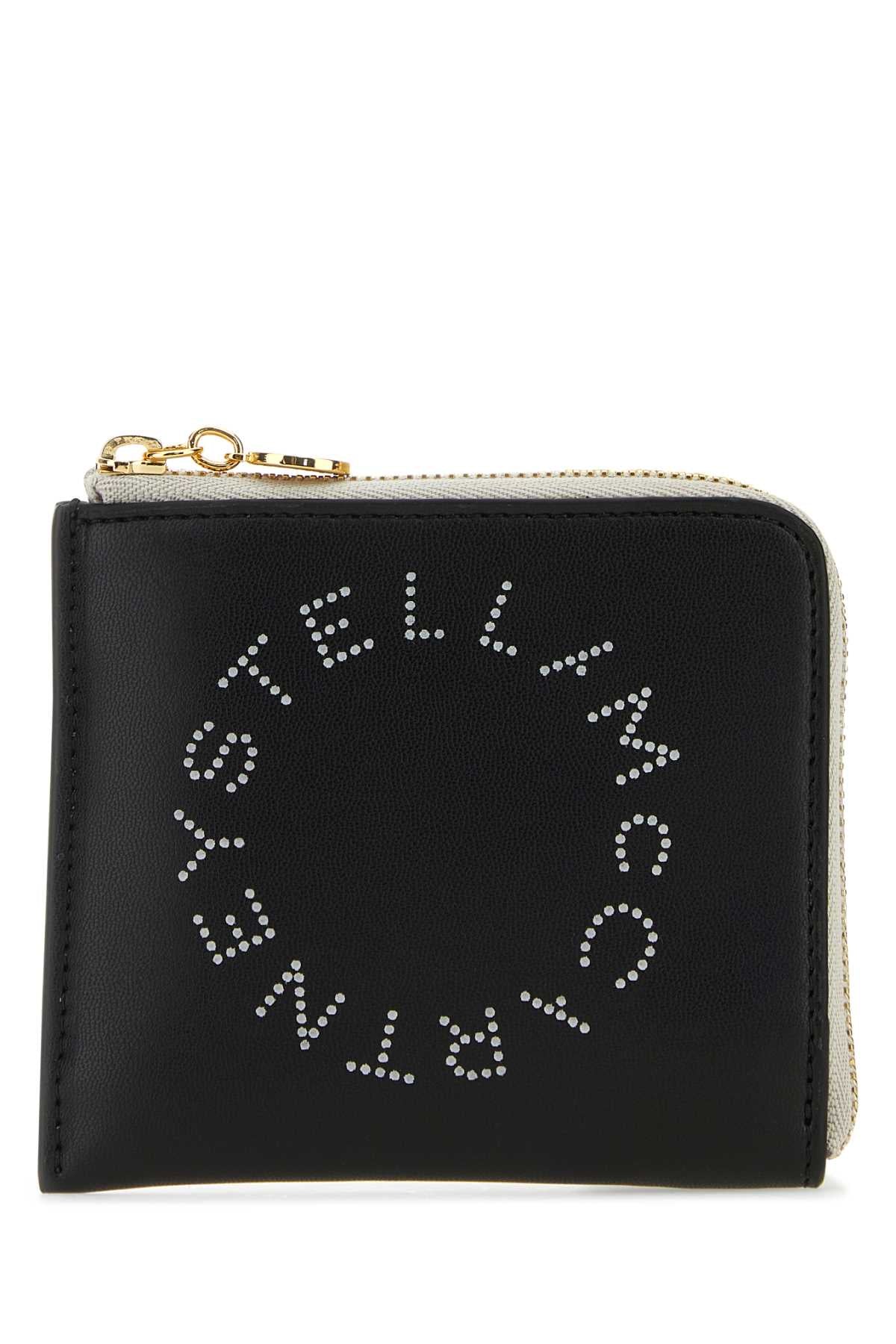 Stella Mccartney Stud-Embellished Two-Tone Card Holder — Black F: Polyamid Wallet