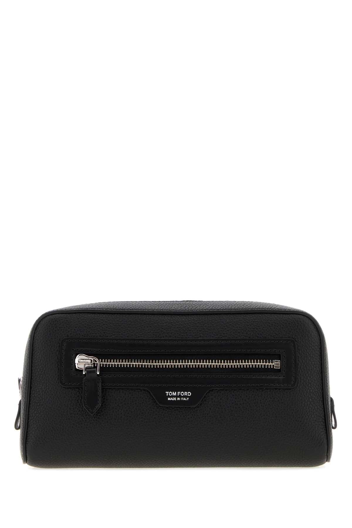 Tom Ford Grain Travel Wallet — Black