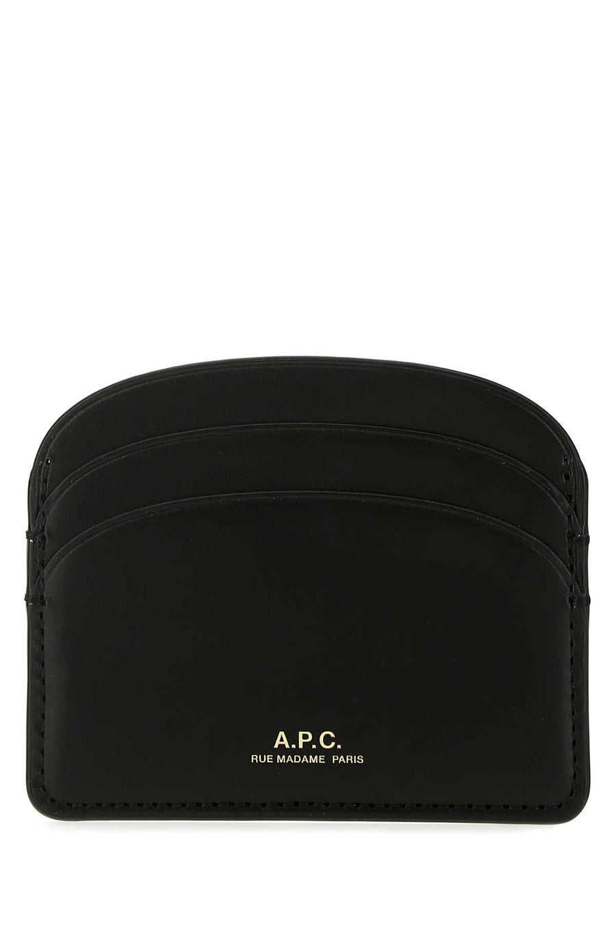 A.p.c. Leather Card Case — Black Vache Cases