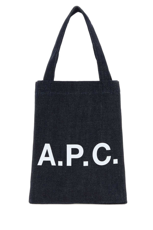 A.p.c. Lou Tote Bag — Navy Exterior: Cotton