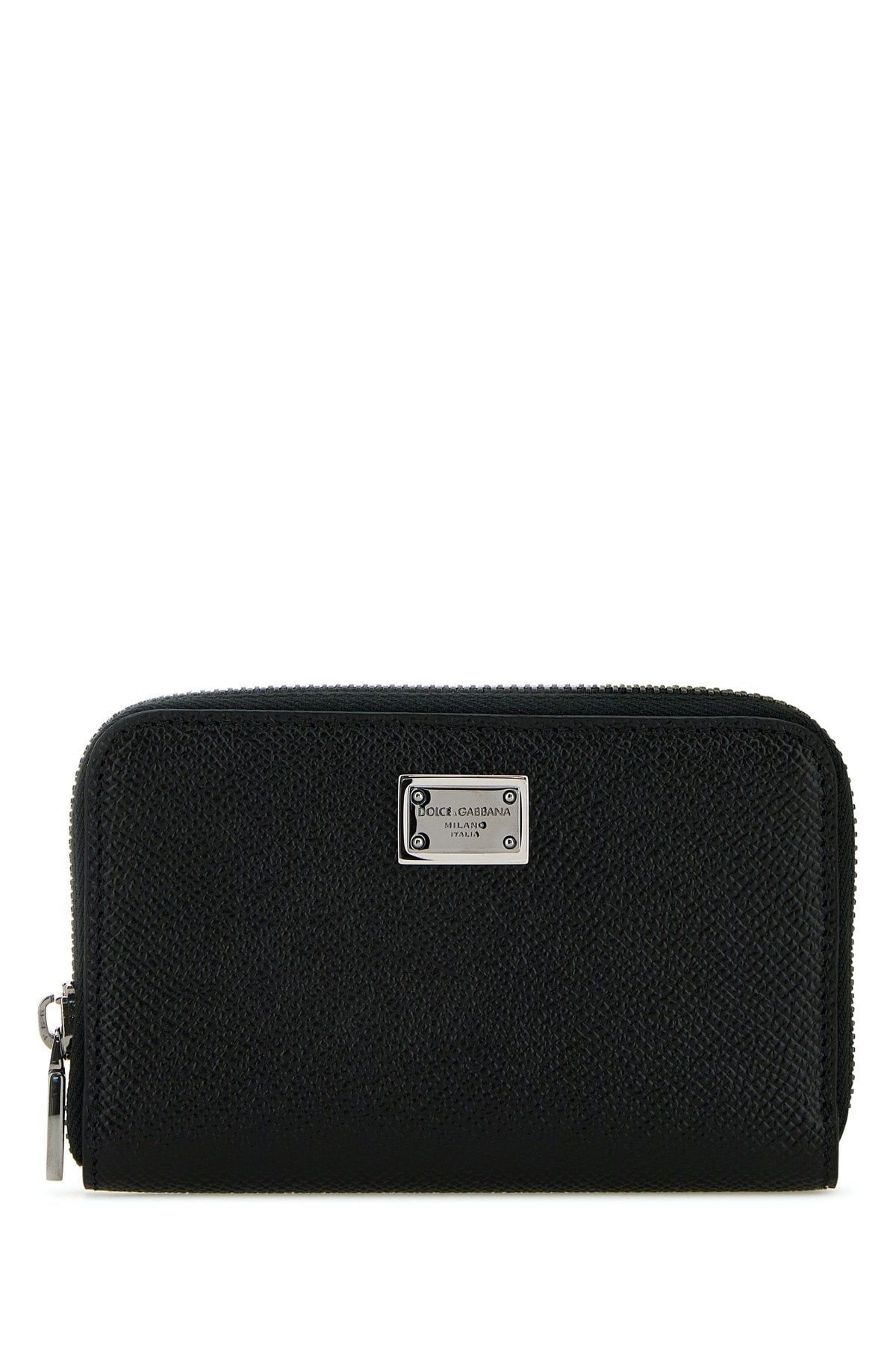 Dolce & Gabbana Textured Leather Wallet — Black Vitello Vi+vitello