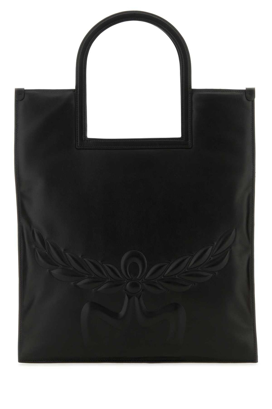 Mcm Nappa Leather Shoulder Bag — Black