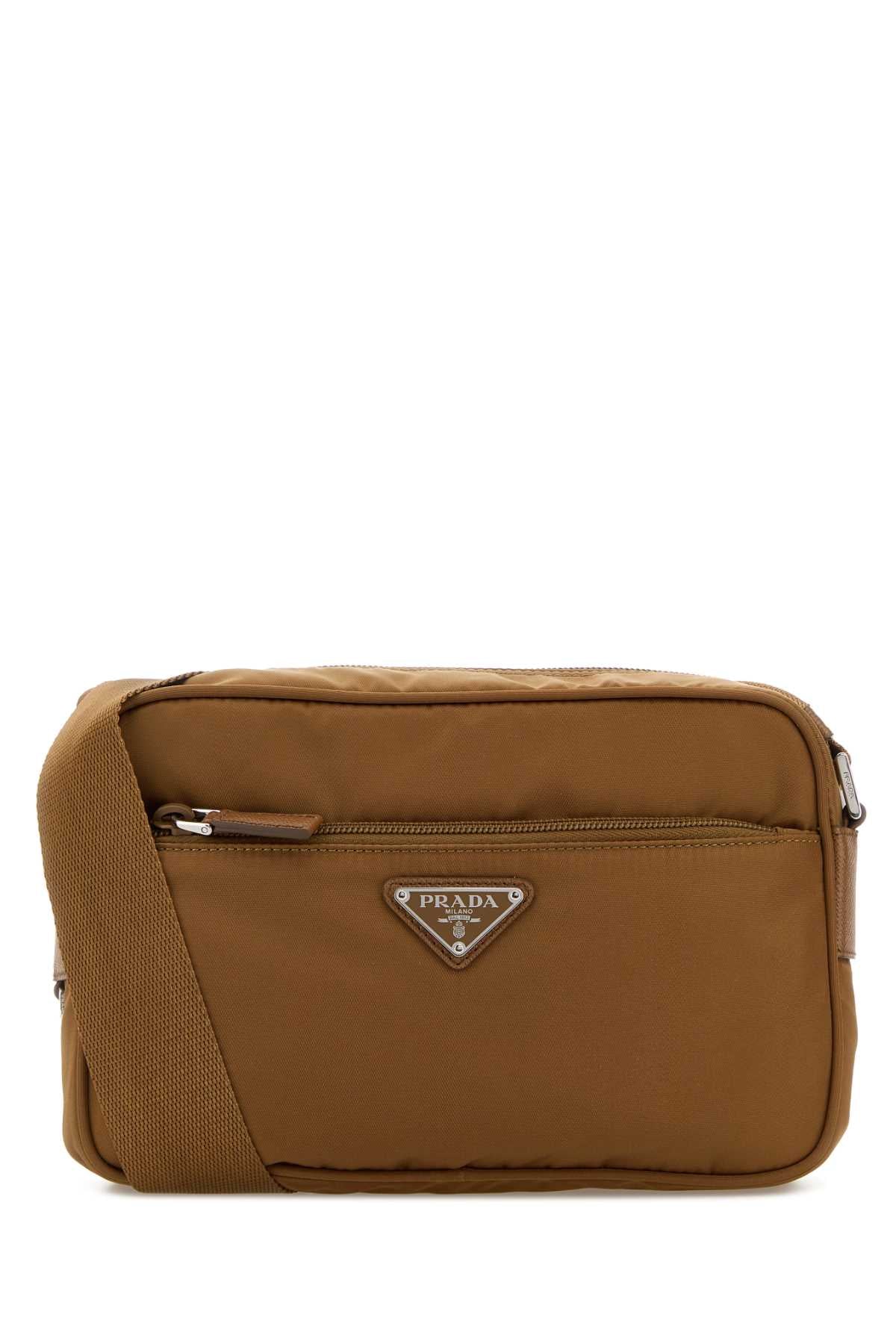 Prada Re-Nylon Crossbody Bag — Brown