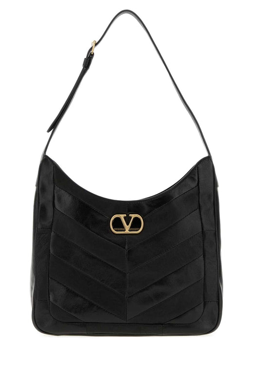 Valentino Garavani Quilted Leather Shoulder Bag — Black
