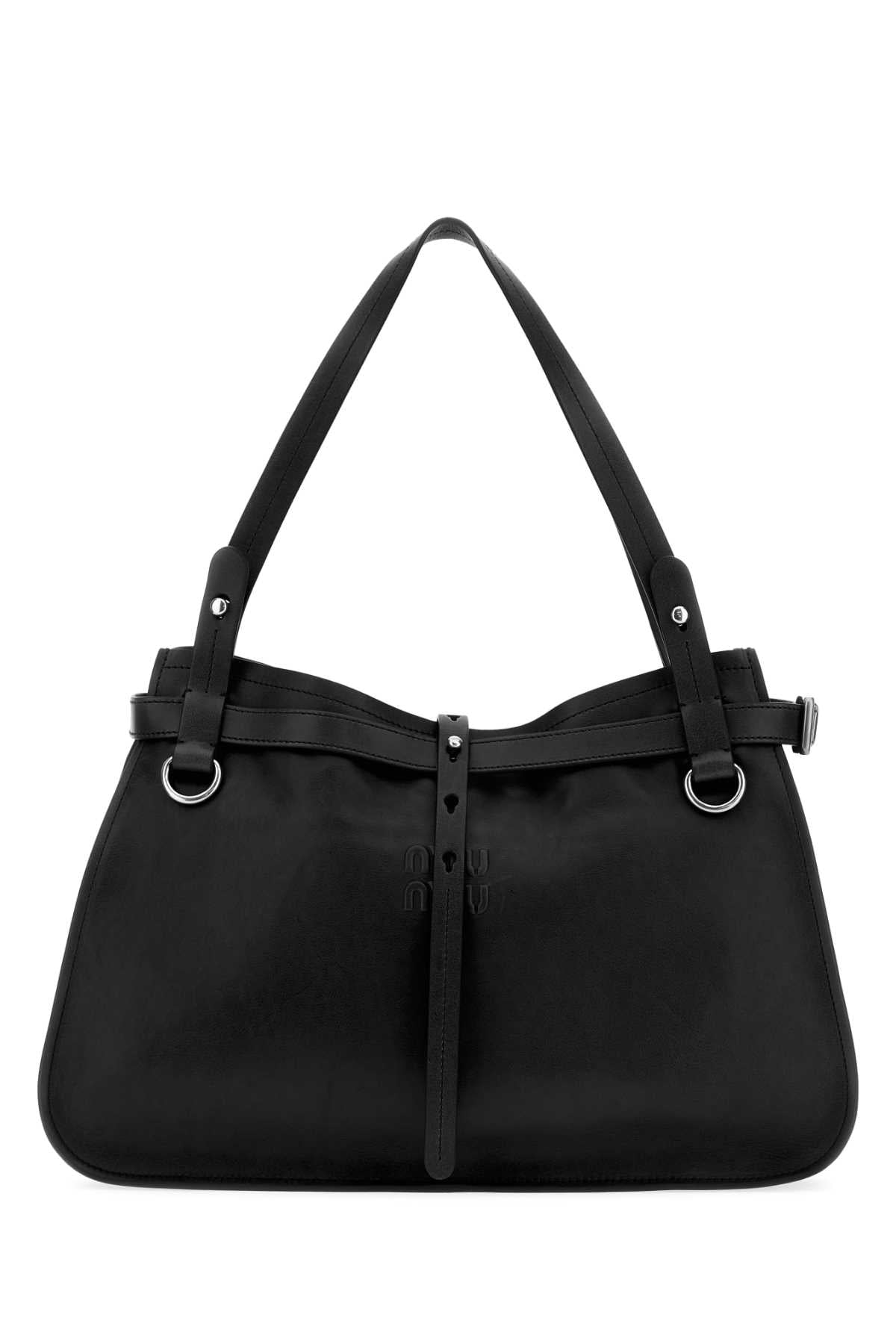 Miu Miu Calf Leather Shoulder Bag — Black
