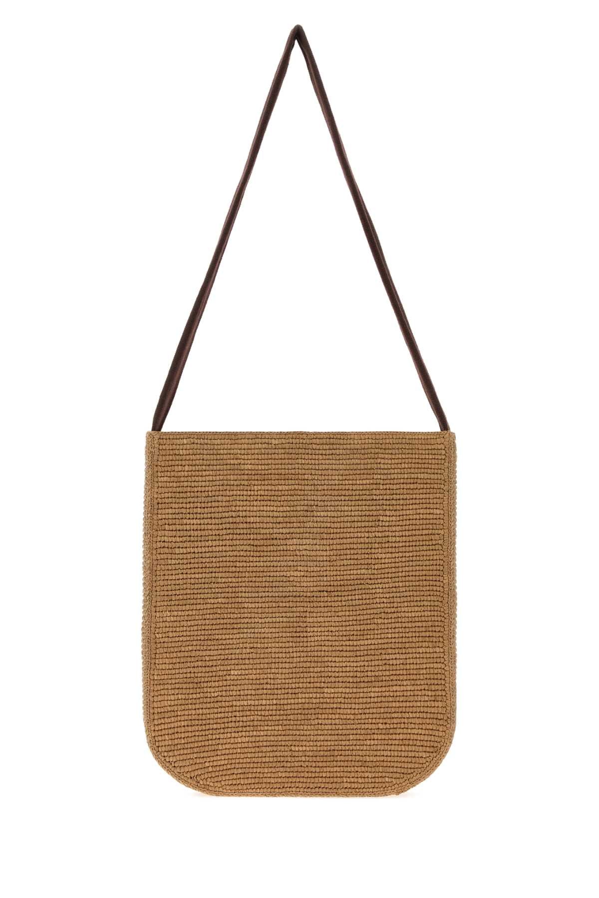 The Row Lori Shoulder Bag — Beige Exterior: Raffia
