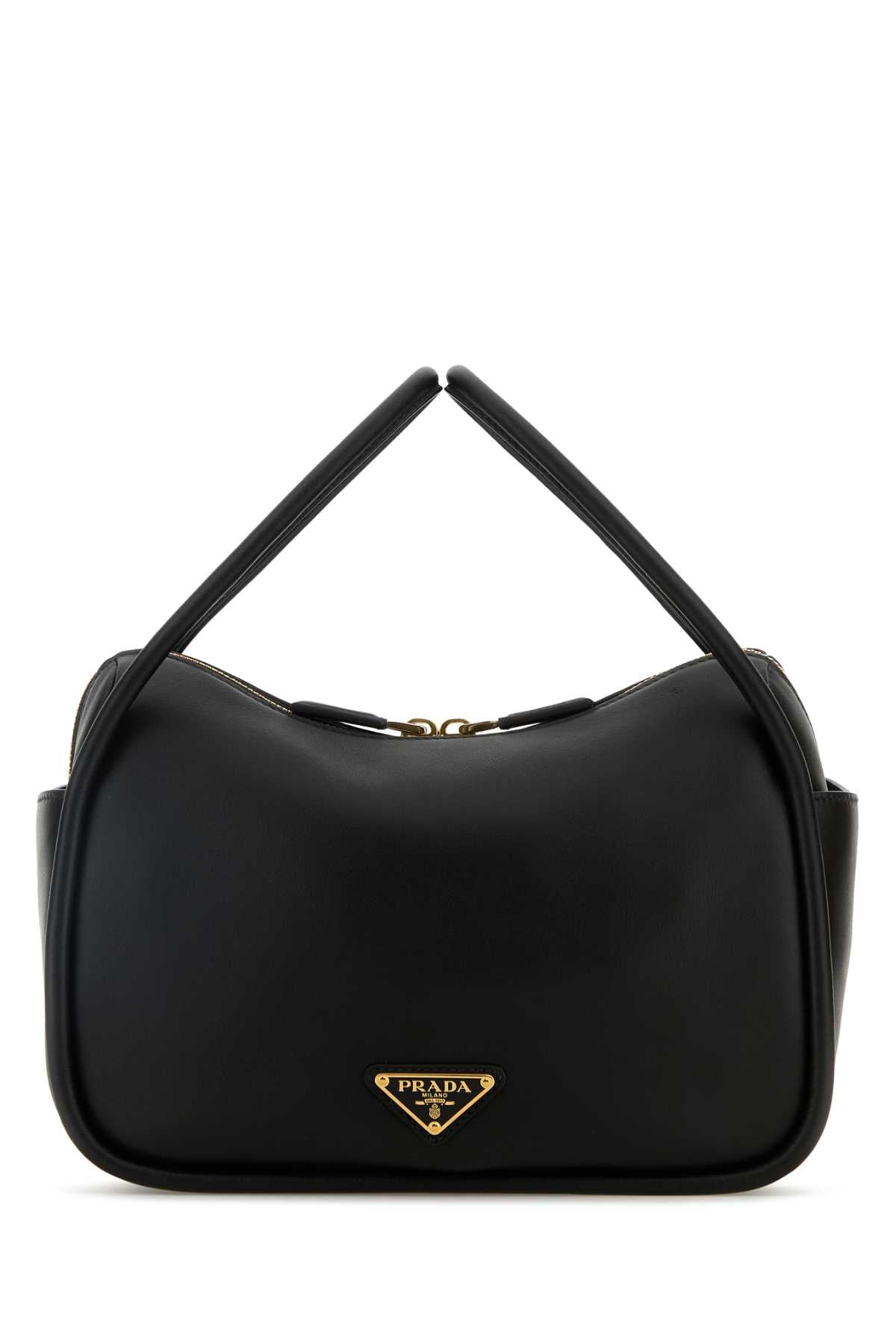 Prada Nappa Leather Shoulder Bag — Black