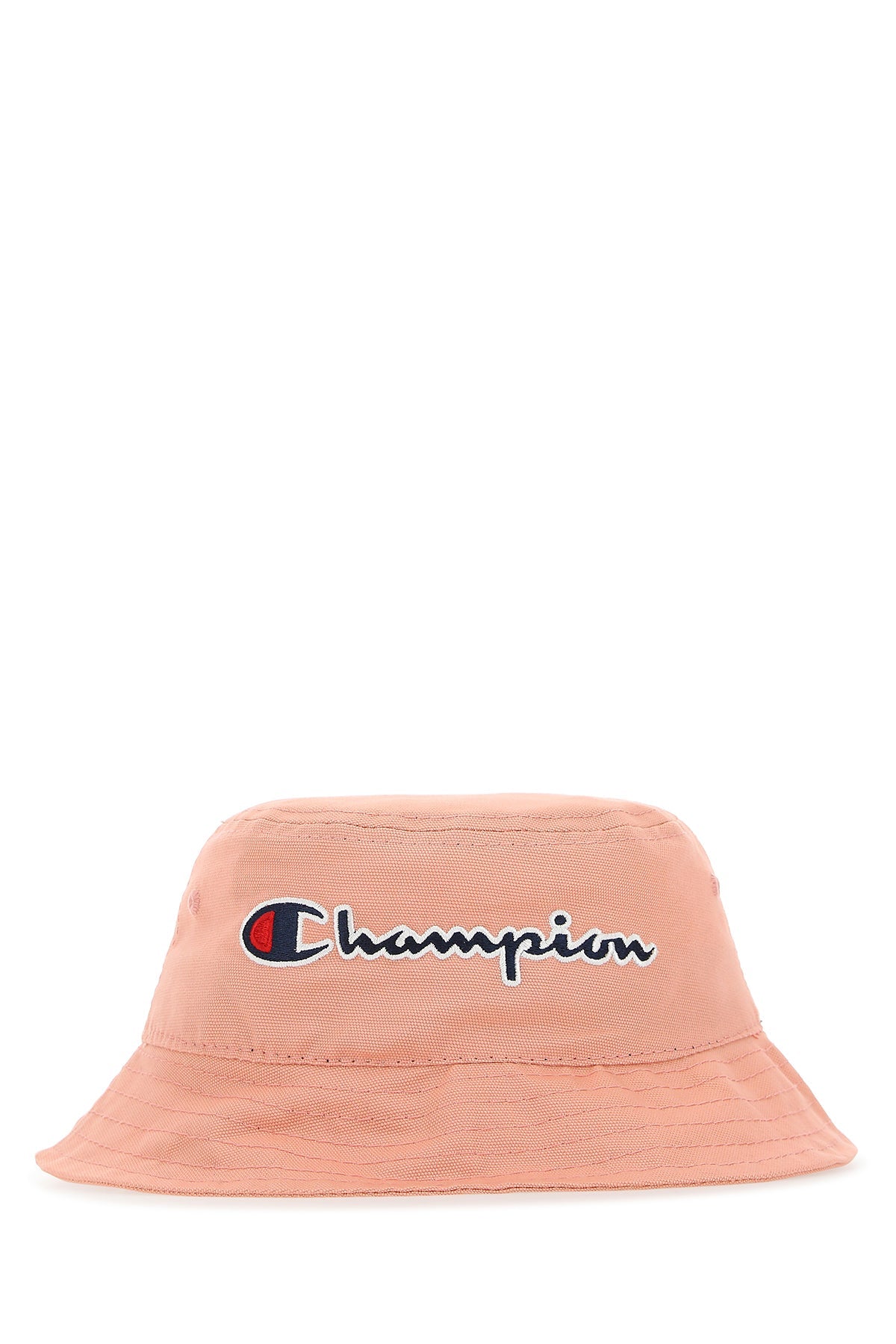 Champion Logo-Embroidered Cotton Bucket Hat — Pink Exterior