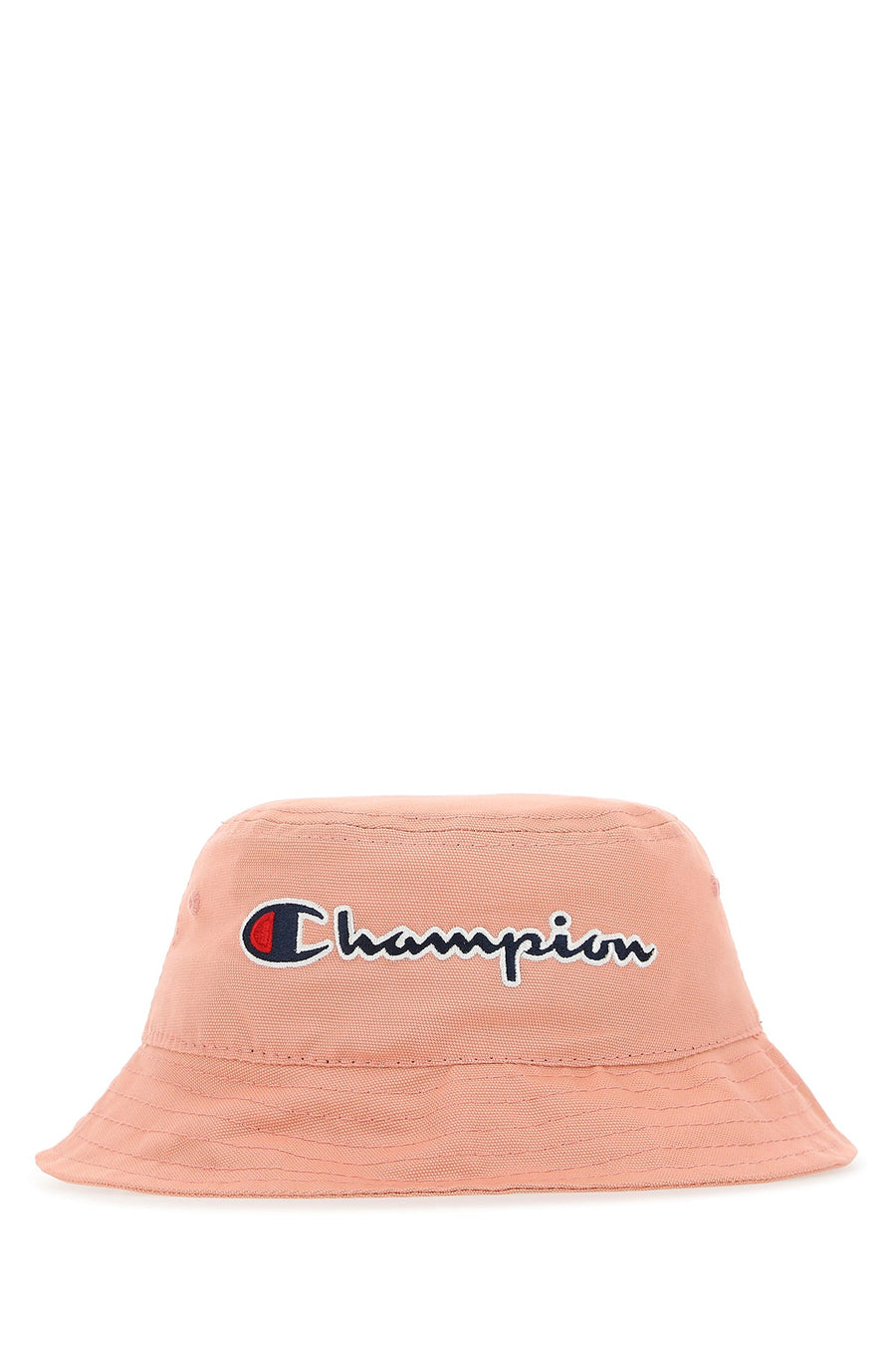Champion Logo-Embroidered Cotton Bucket Hat — Pink Exterior