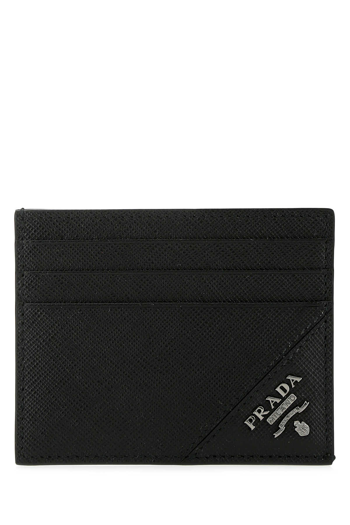 Prada Vitello Leather Card Case — Black Cases